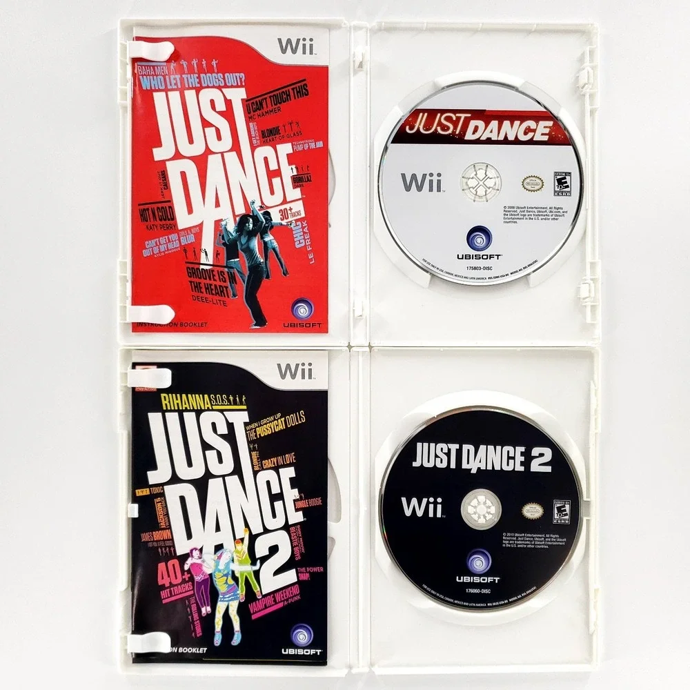 Just Dance & Just Dance 2 Nintendo Wii Complete Tested & Works